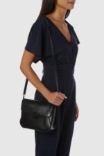 Accessories Women Aquatalia 860T347 CATHERINE SHOULDER BAG BLACK - Image 5