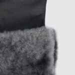 Accessories Women Aquatalia 860T376 SHEARLING CUFF GLOVE CHARCOAL - Image 3
