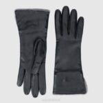 Accessories Women Aquatalia 860T376 SHEARLING CUFF GLOVE CHARCOAL - Image 4